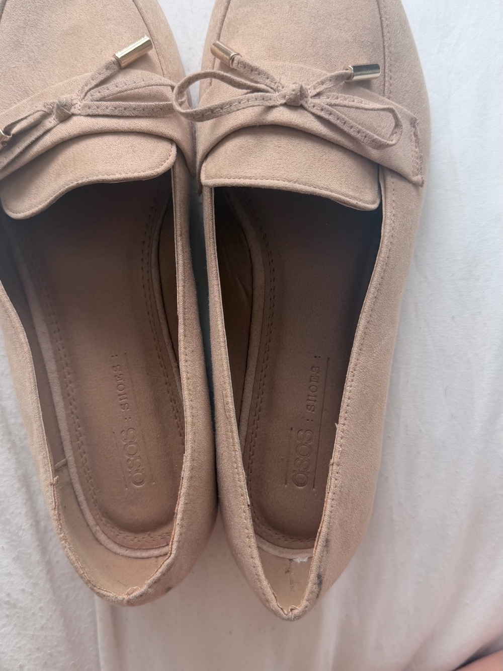 Ballet Flat Loafers in Taupe - Women's Shoes